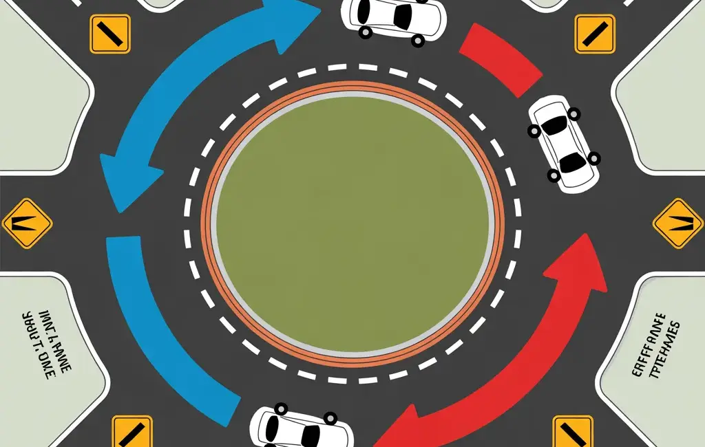 2 lane roundabout rules