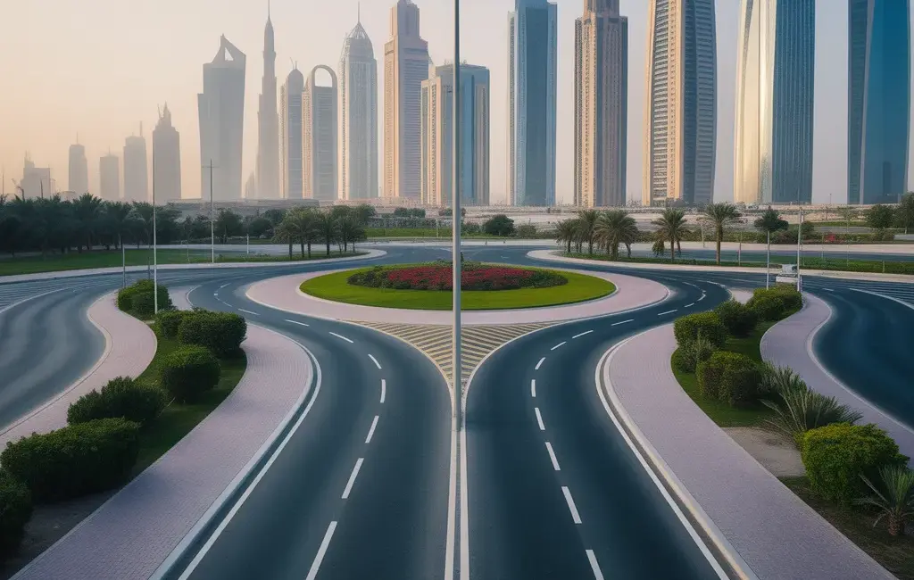 2 lane roundabout rules uae