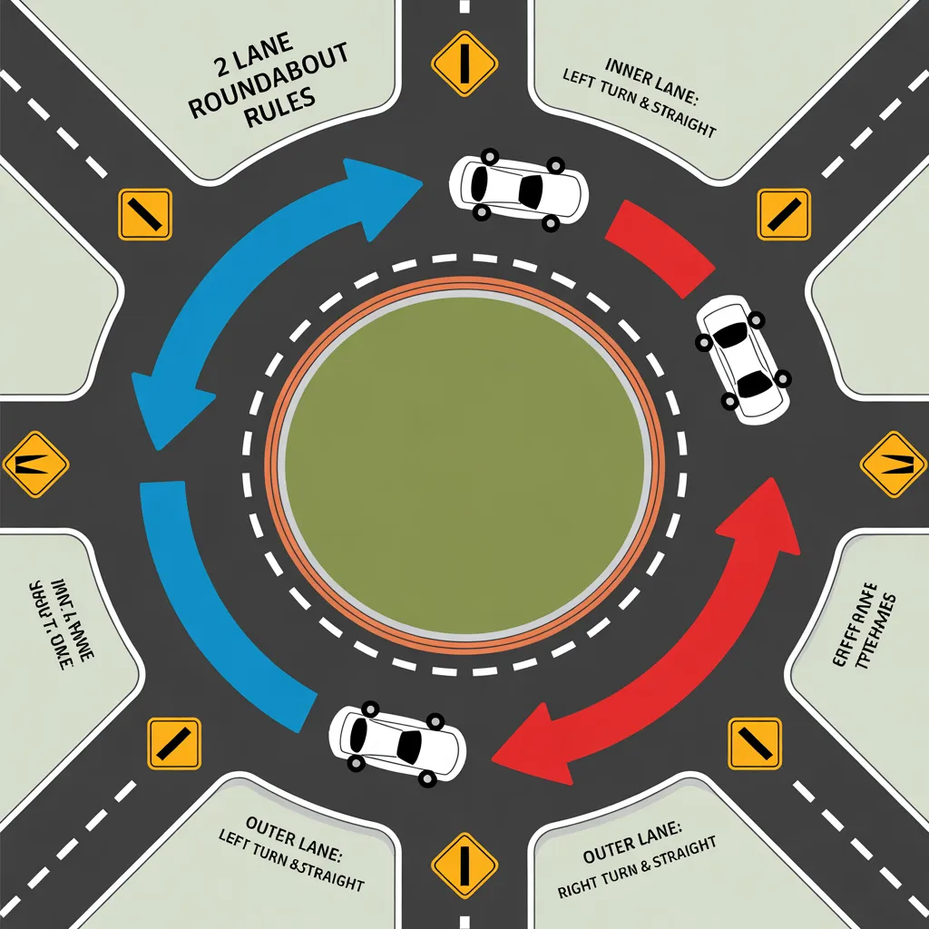2 lane roundabout rules