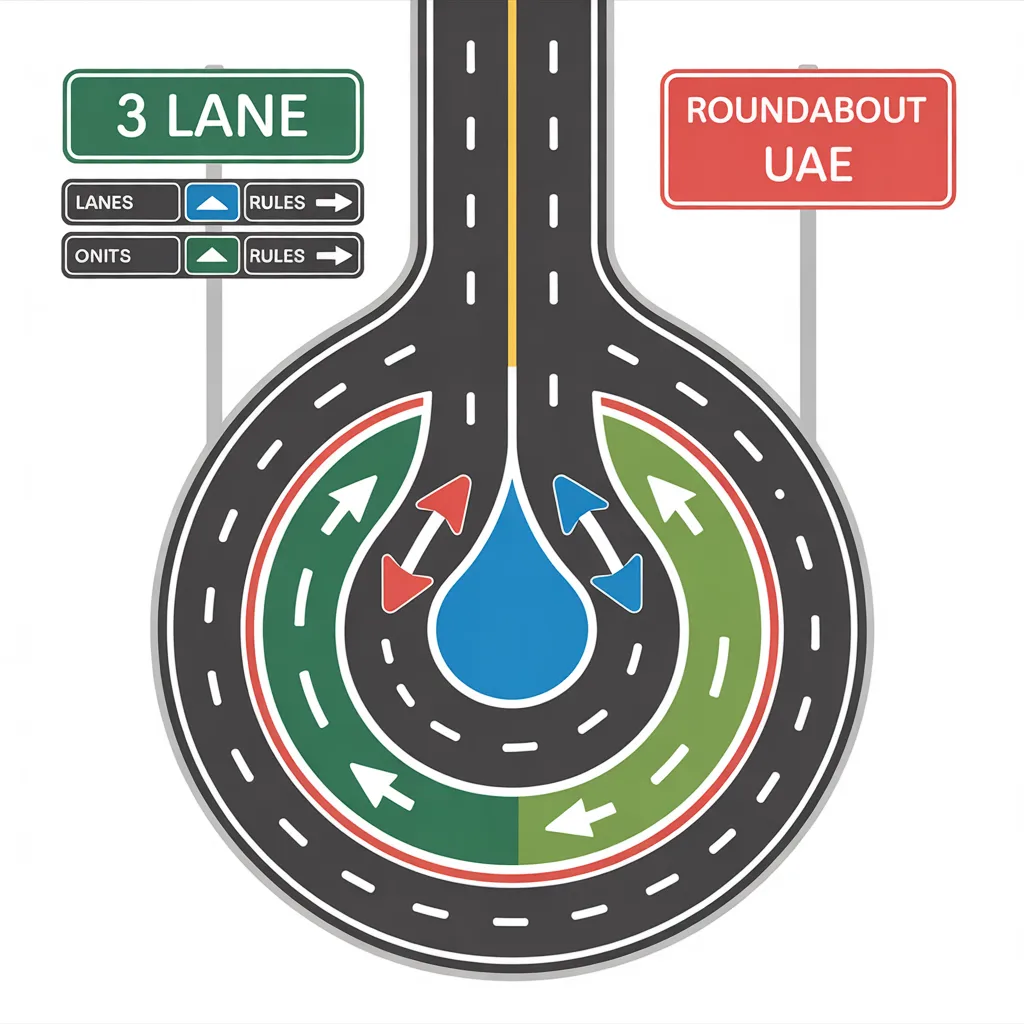 3 lane roundabout rules