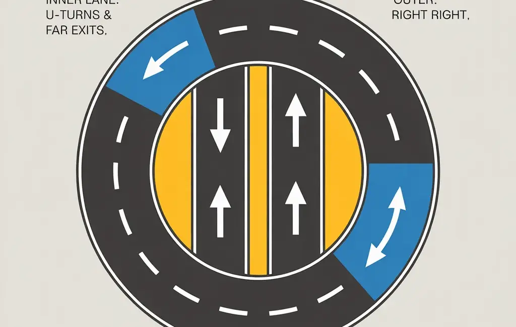 4 lane roundabout rules uae