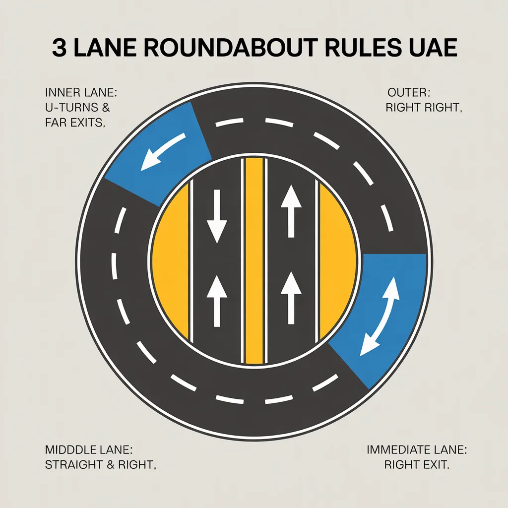 4 lane roundabout rules uae