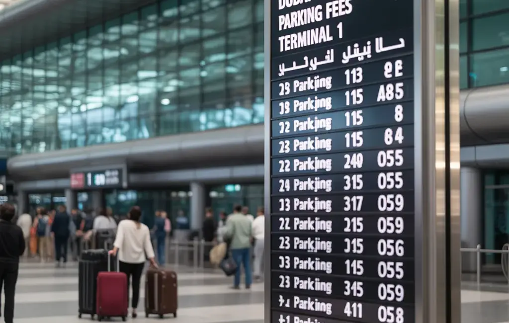 dubai airport parking fees terminal 1