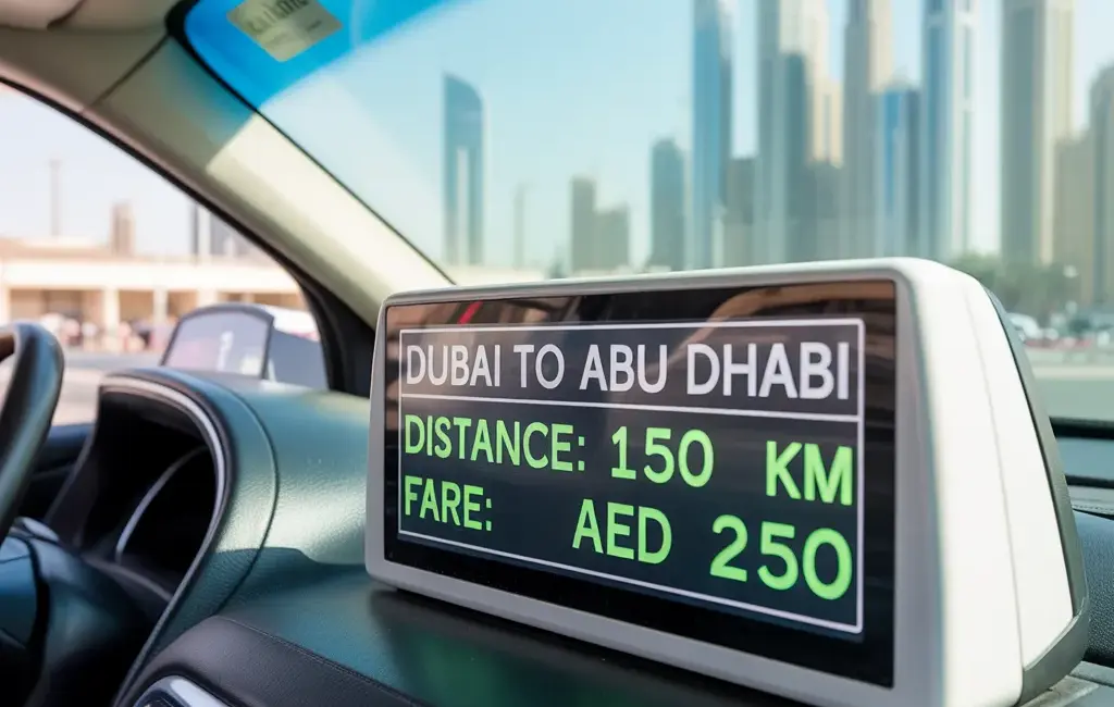 dubai to abu dhabi taxi fare