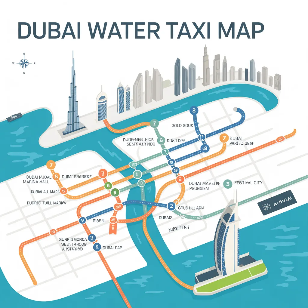 dubai water taxi map