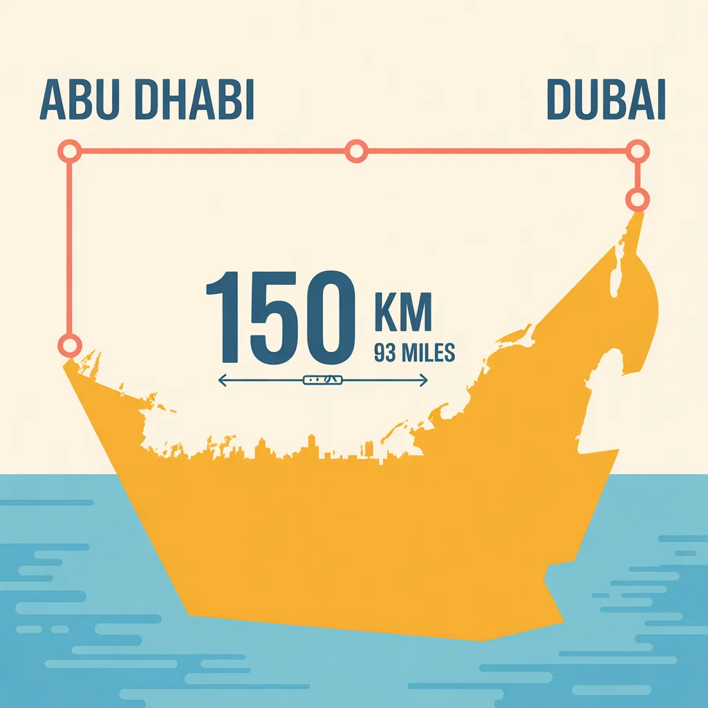 how far is abu dhabi from dubai